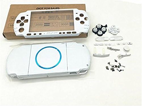 NEW Replacement Sony PSP 3000 Console Full Housing Shell Cover With Button Set -White.