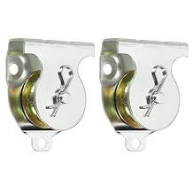 PATIKIL Ceiling Mount Single Pulley, 2 Pack 1-1/2 Inch Diameter Wall Mounted Single Pulley for 3/8" Wire Rope