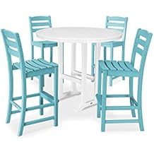 POLYWOOD La Casa Cafe Bar Set, Aruba/White
