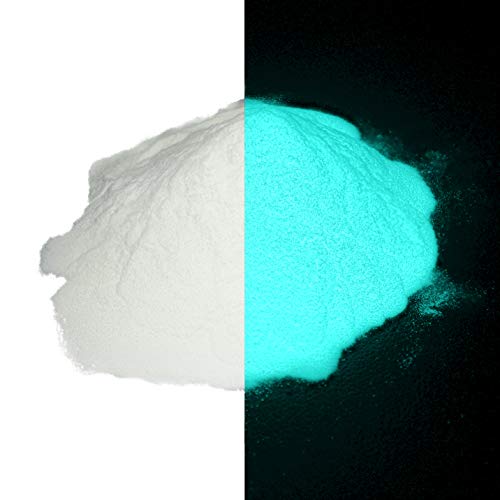 Super Phos Glow in The Dark Powder Pigment - .5 Ounce 15g Neutral Aqua