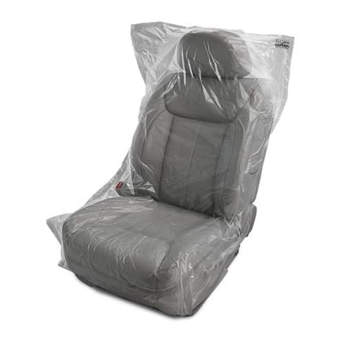 Slip N Grip Seat Cover, Heavy Duty Automotive Plastic Seat Cover 50ct