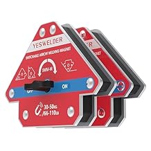 YESWELDER Switchable Arrow Welding Magnet 2 Pieces 66-110LBs On/Off Switch Arrow Magnetic Welding Holder