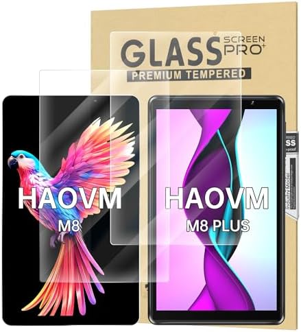 HAOVM Screen Protector Designed for HAOVM M8M8 Plus 8 Tablet, Tempered Glass Screen Protector, Anti-Scratch High Definition Anti-Fingerprint,[2 Pack]
