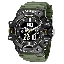 SMAEL Student Watch for Man Fashion Sport Quartz Digital Wristwatches 50M Waterproof Military Stopwatch Alarm Week Display Male Clock