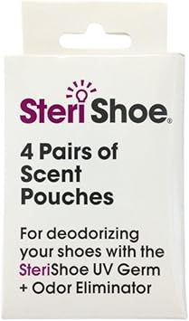 Long-Lasting Scent Pouch for Ultraviolet Shoe Sanitizers Powerful Odor Eliminator and Shoe Freshener with Clean Fragrance Perfect for Everyday Footwear Deodorizing and Care