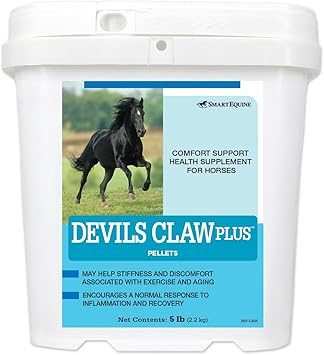 SmartEquine | Devils Claw Plus Pellets | Horse Joint Supplement with Yucca for Horses | Supports Joint Strength, Comfort & Mobility | Antioxidant Support Supplement | 5 lb