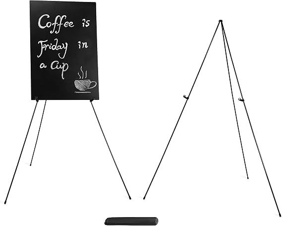 Staples Display Easel, 58", Black Metal
