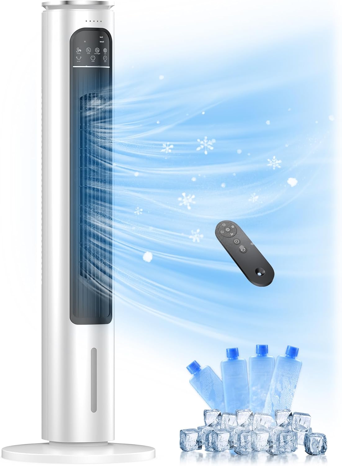 Air Conditioner no Window Blow Cold Air Ductless Evaporative Swamp Cooler Ventless Portable Standing Ac Unit with Water Tank for Room Bedroom Indoor Home