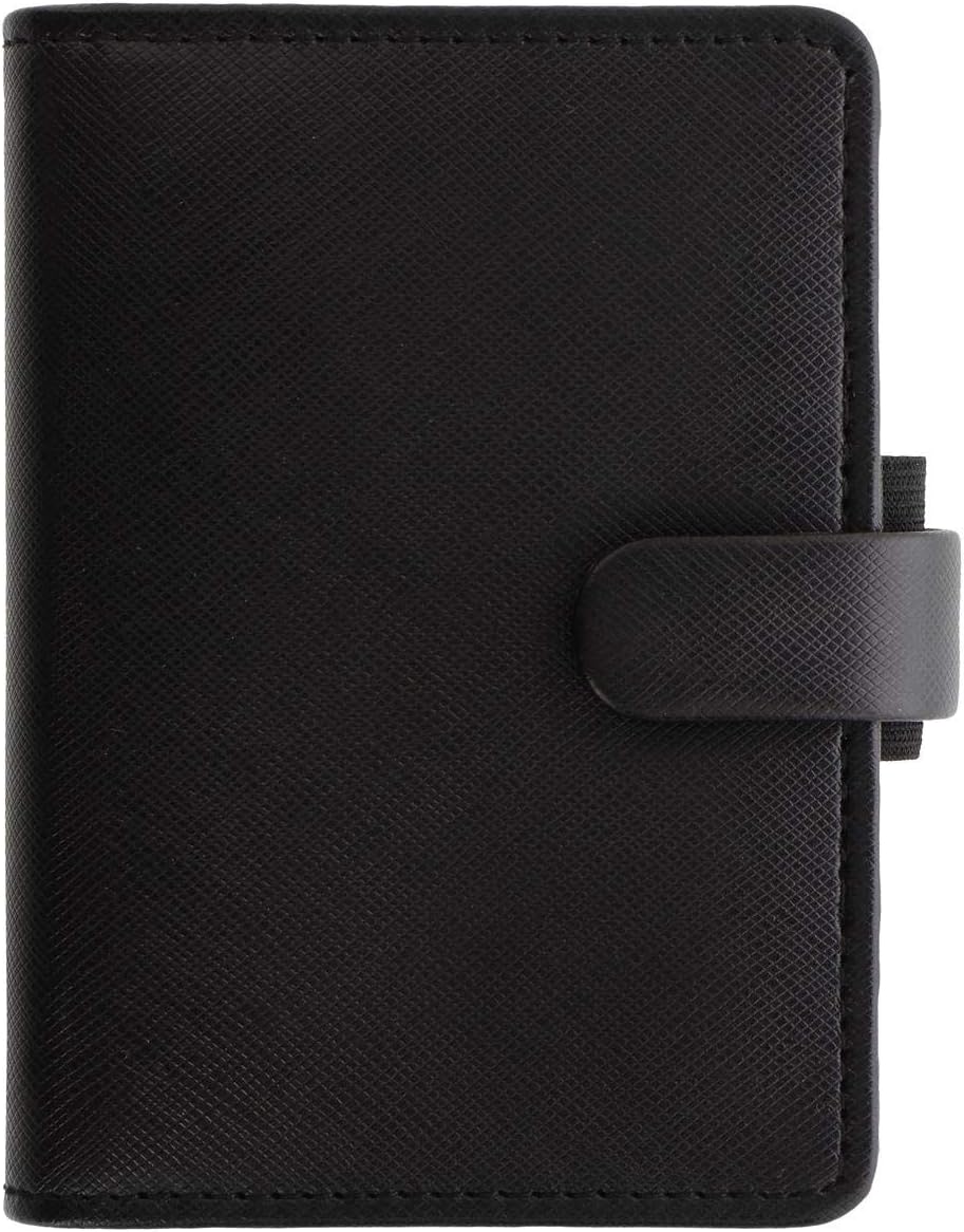 Filofax Filofax Saffiano System Notebook Mini Black 028771 Genuine Imported Product