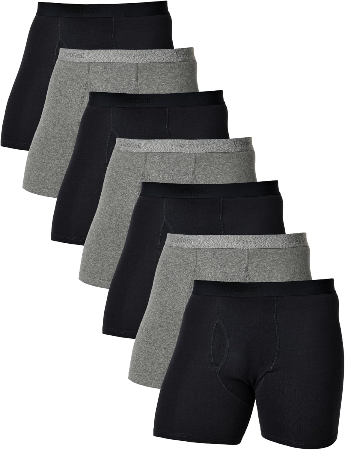 Comfneat Men's Boxer Briefs Comfy Underwear Stretchy Cotton Spandex Multipacks