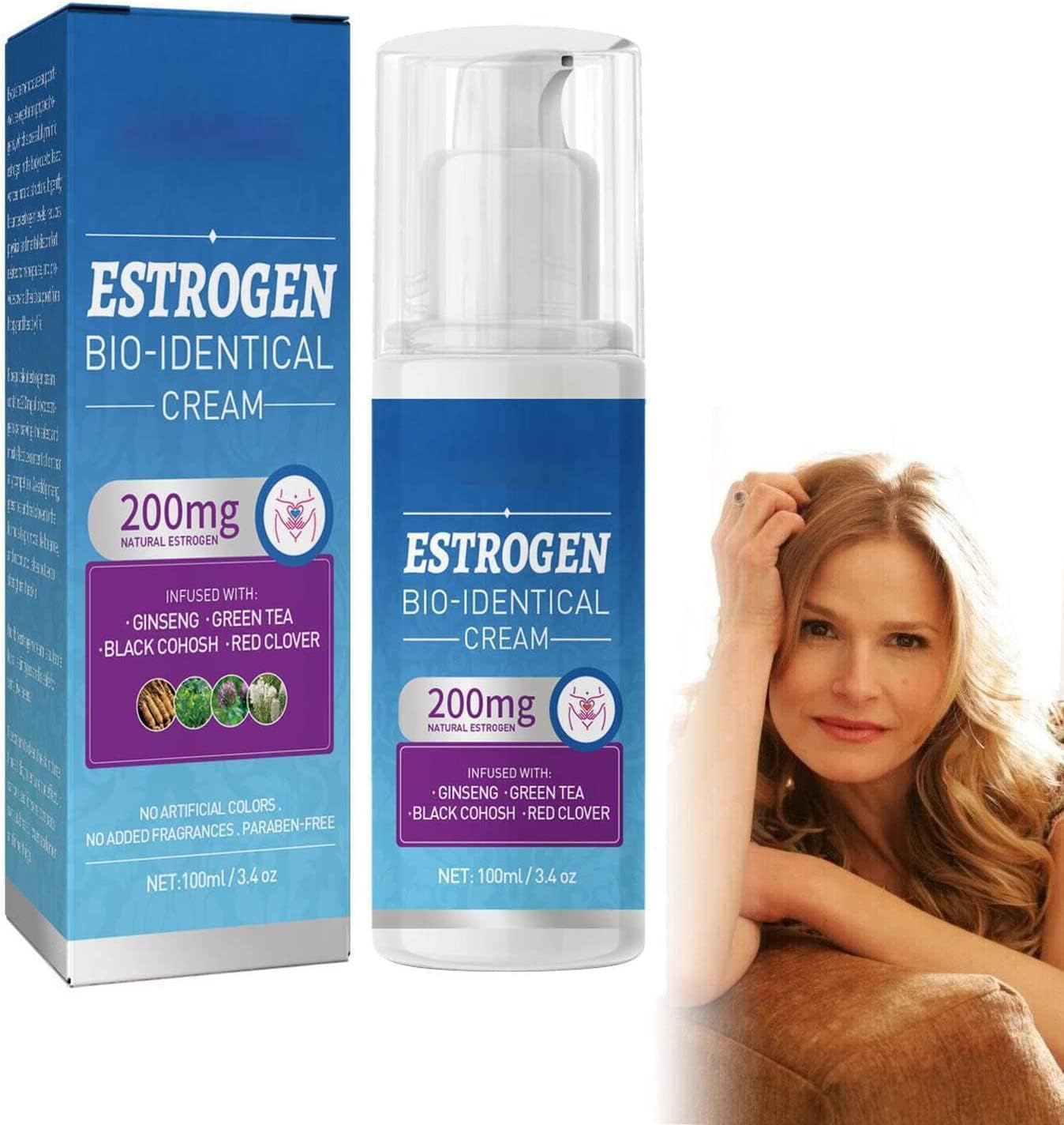 100ml Estro-gen Cream for Relieving Menopause - Enhances your Internal and External Balance Metabolism A,5pcs