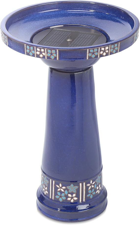 Smart Solar Ceramic Solar Bird Bath