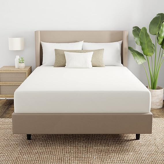 AllerEase 100% Organically Grown Cotton Top Waterproof Mattress Pad Full Size Plush Hypoallergenic Fill Allergy Defense Fabric Machine Washable Stretch Sidewalls Fitted Mattress Cover Topper (White)
